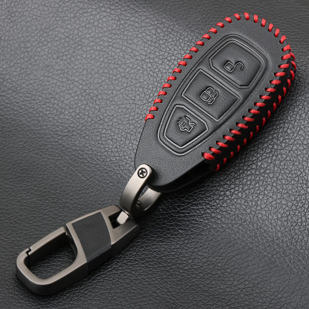 Leather Car Key Cover for Ford