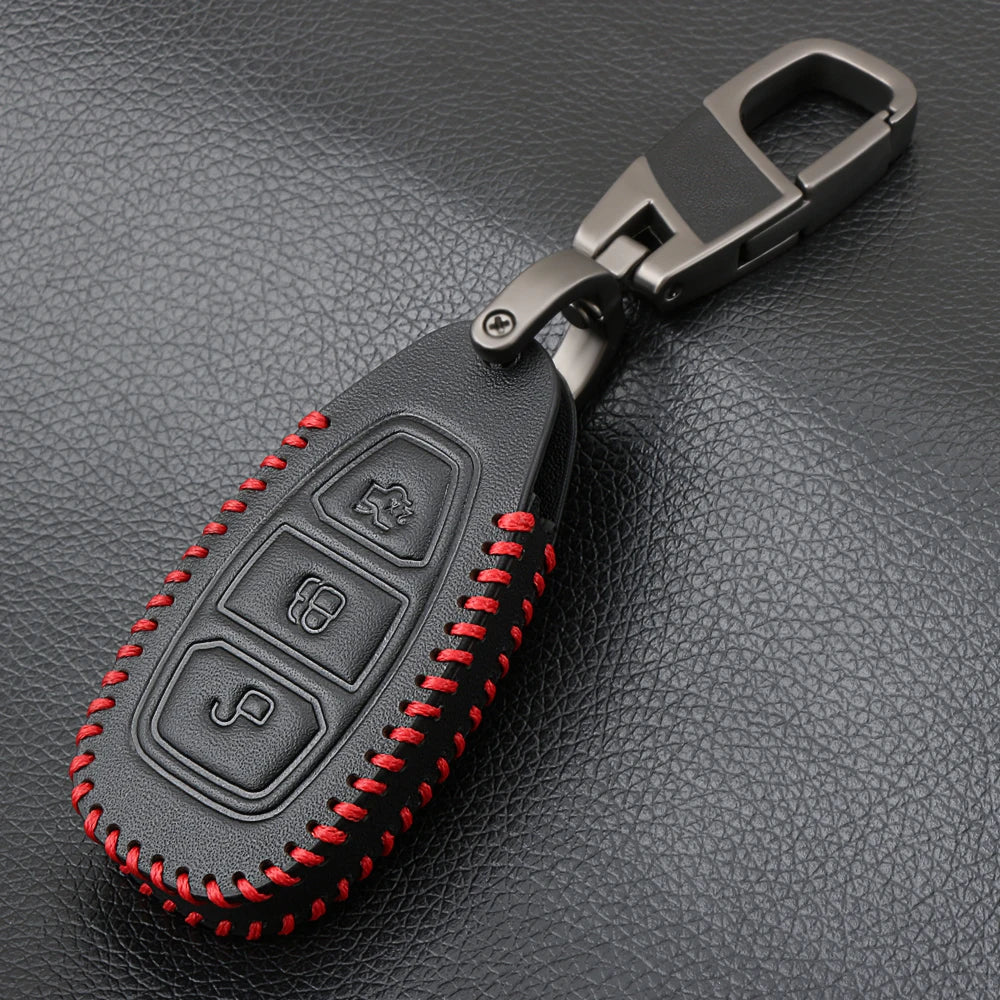 Leather Car Key Cover for Ford