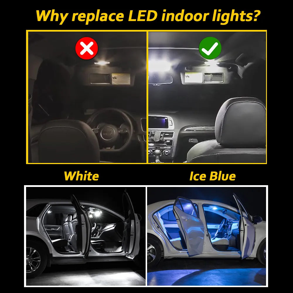 15Pcs LED interior light kit for Honda Accord MK9