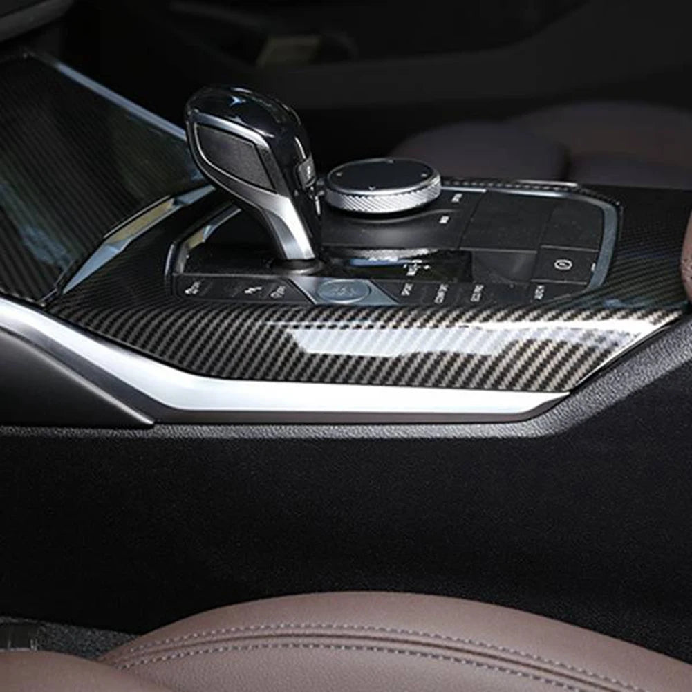 Carbon Fiber Gear Shift Panel Cover Sticker