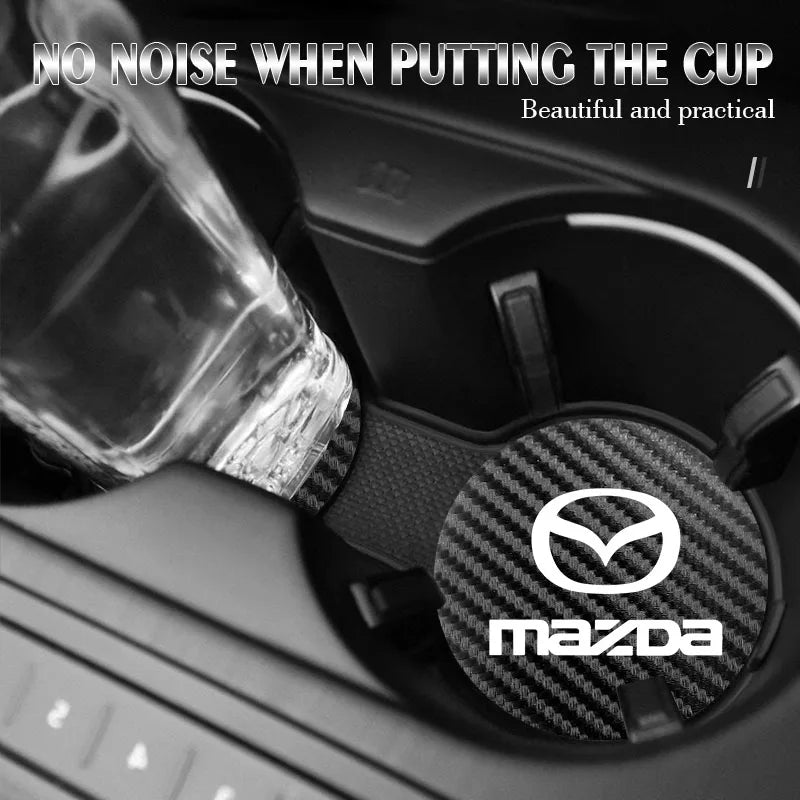 2Pcs Leather Coaster For Mazda Cup Holder