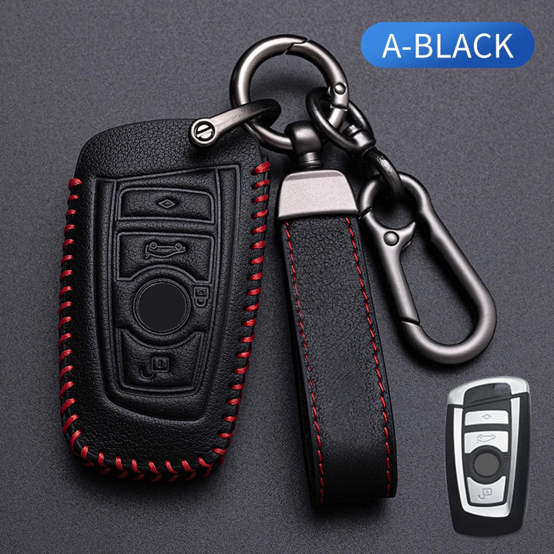 Leather Car Key Cover for BMW