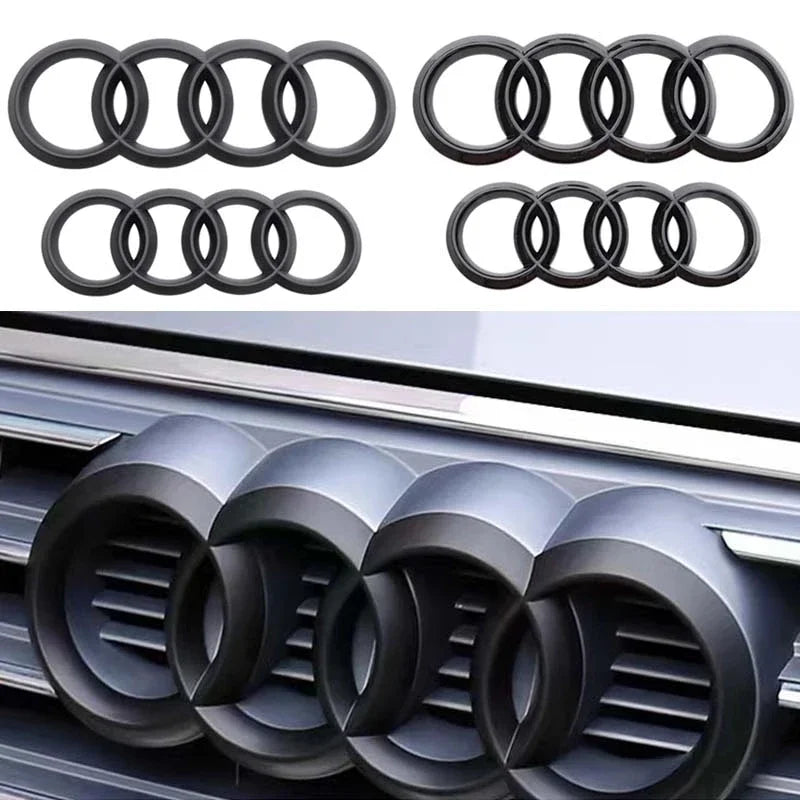 2Pcs AUDI Car Logo Cover Front & Rear