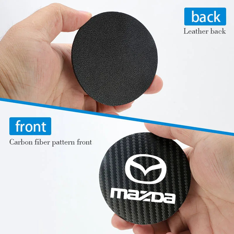 2Pcs Leather Coaster For Mazda Cup Holder