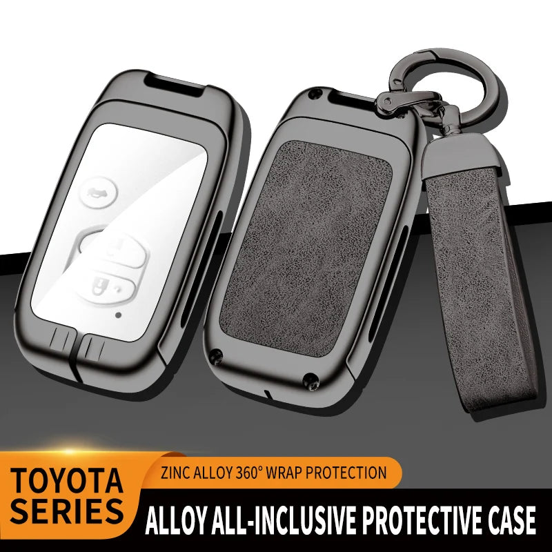 Zinc Alloy and Leather Car Key Case for Toyota