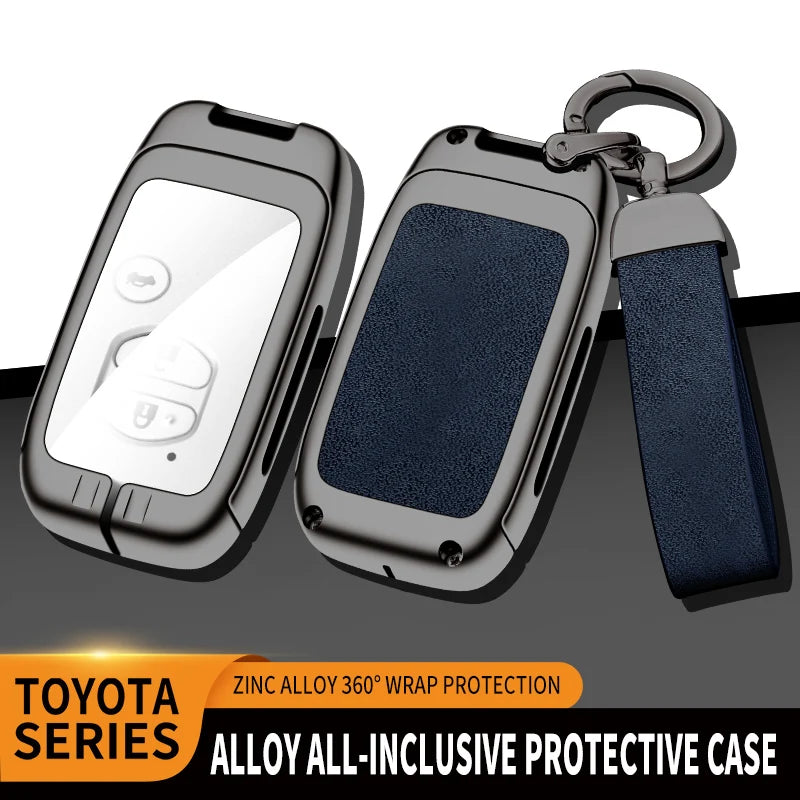 Zinc Alloy and Leather Car Key Case for Toyota